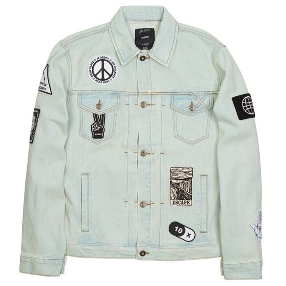 10 DEEP MEN BAD ACID DENIM JACKET (BLUE) 3XL - Picture 1 of 10